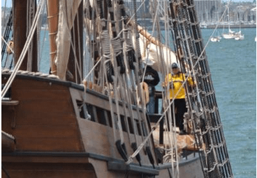 La visita del barco San&nbsp;Salvador